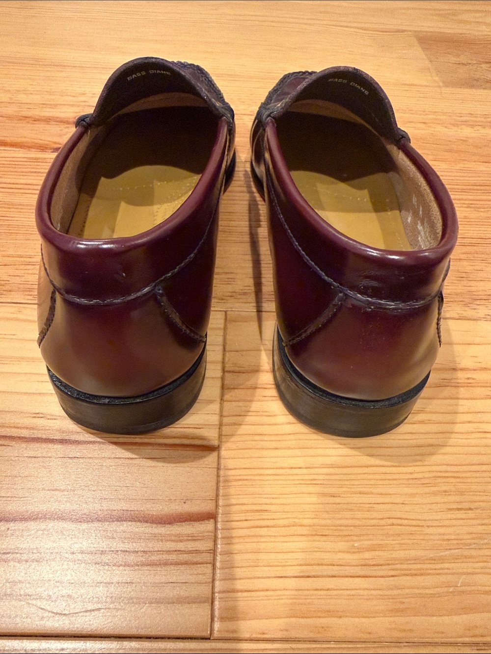 G. H. Bass & Co. Diane Women’s Burgundy Leather Penny Loafers - Picture 5 of 8